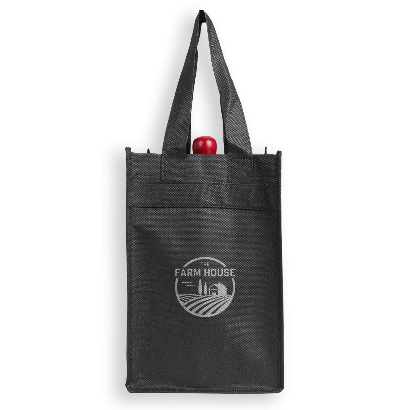 Non Woven 4 Bottle Wine Tote Bag
