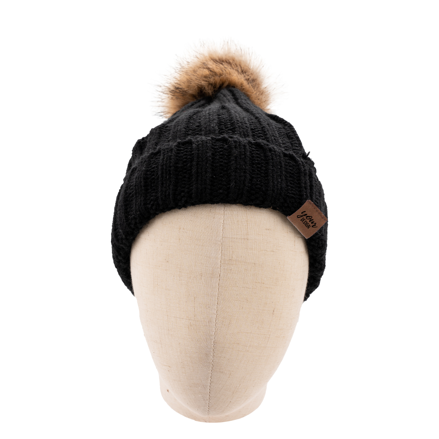 Ribbed Pom Pom Beanie With Cuff2