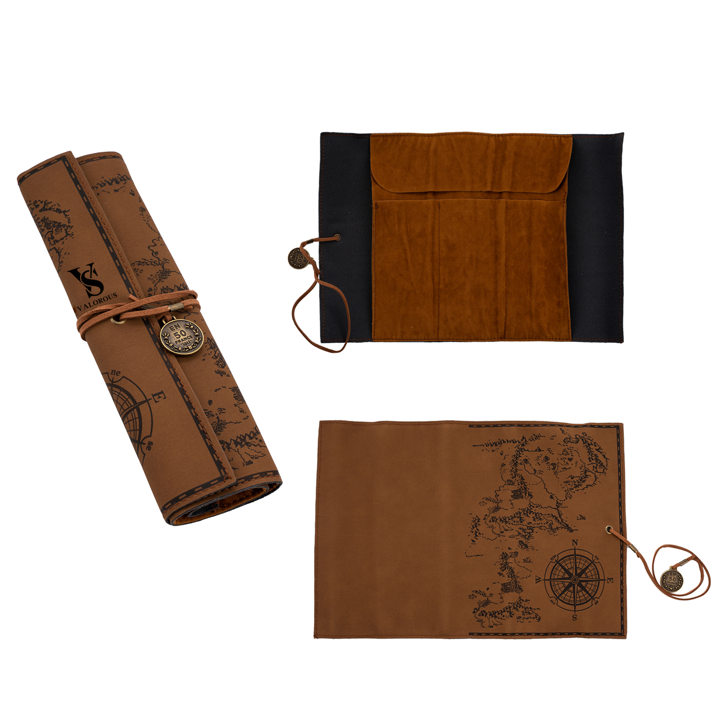 PU Leather Roll Up Pencil Case