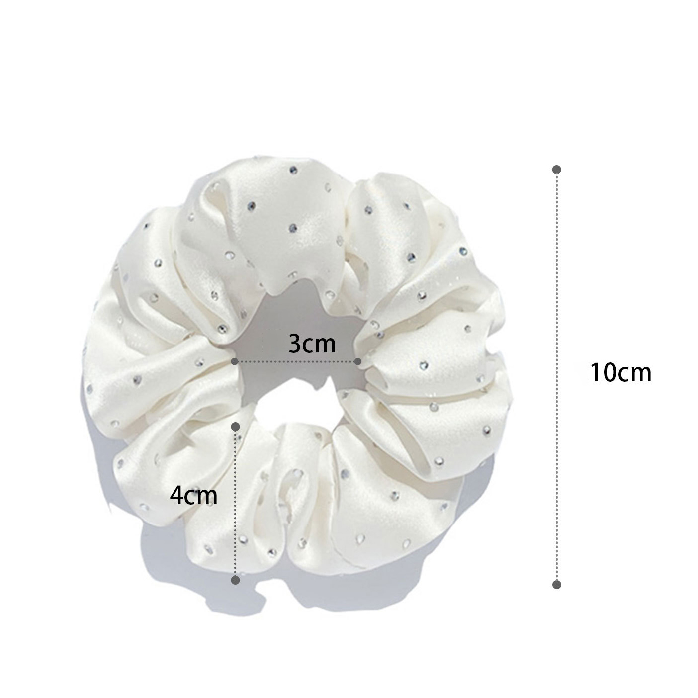 Silk Hair Scrunchie With Crystal3