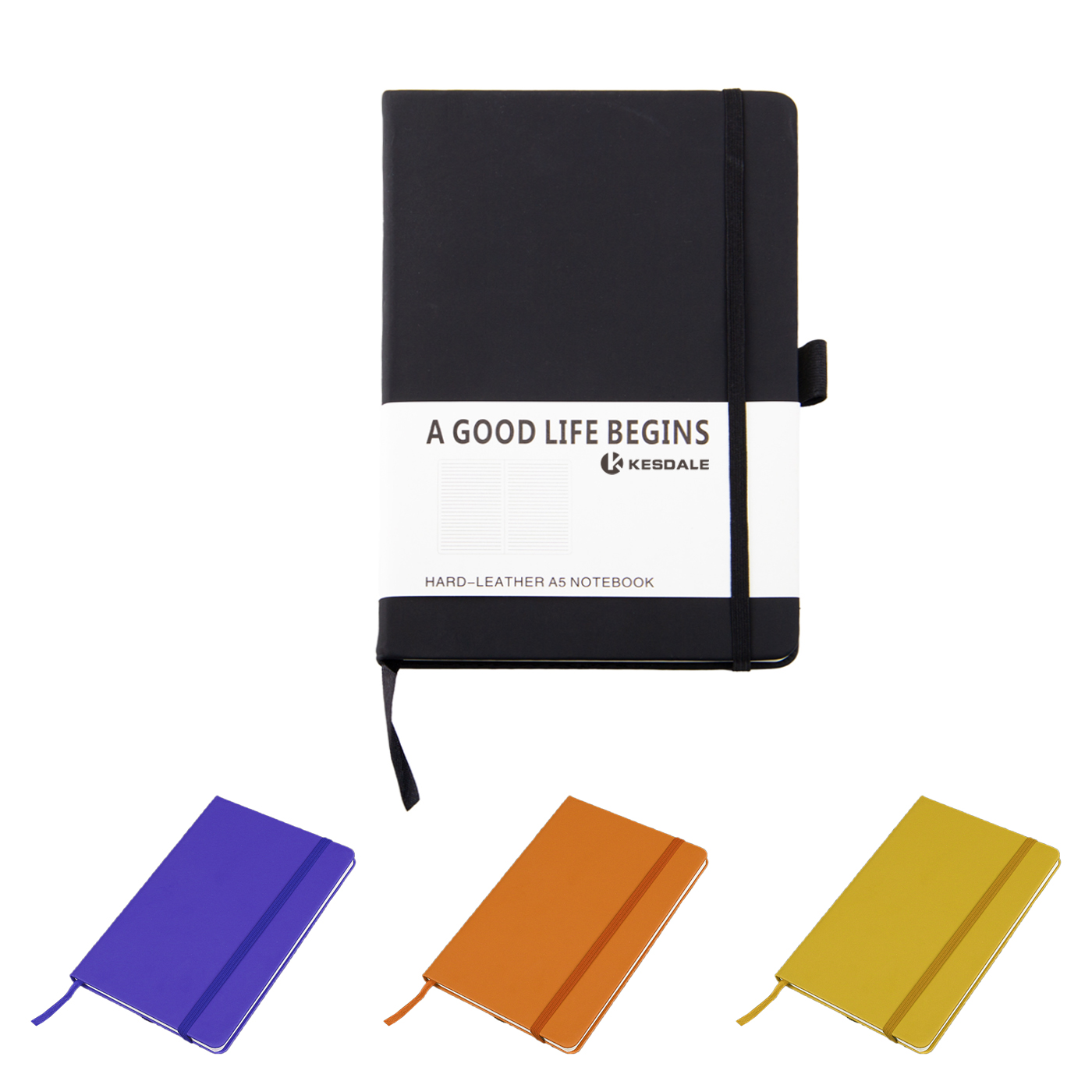 Classic Ruled Hardcover PU Leather Notebook