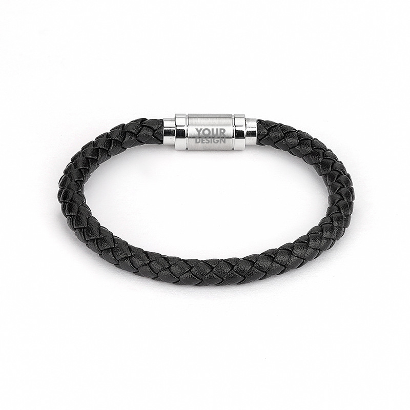 Personalized Braided Leather Bracelet1
