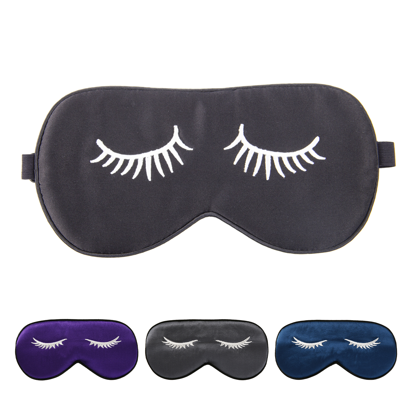 Custom Embroidered Pure Silk Eye Mask