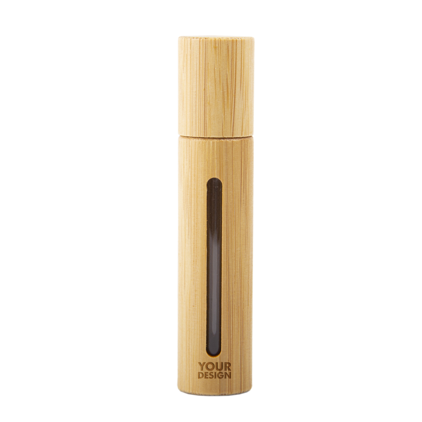 Bamboo Glass Roll On Bottle With Window1