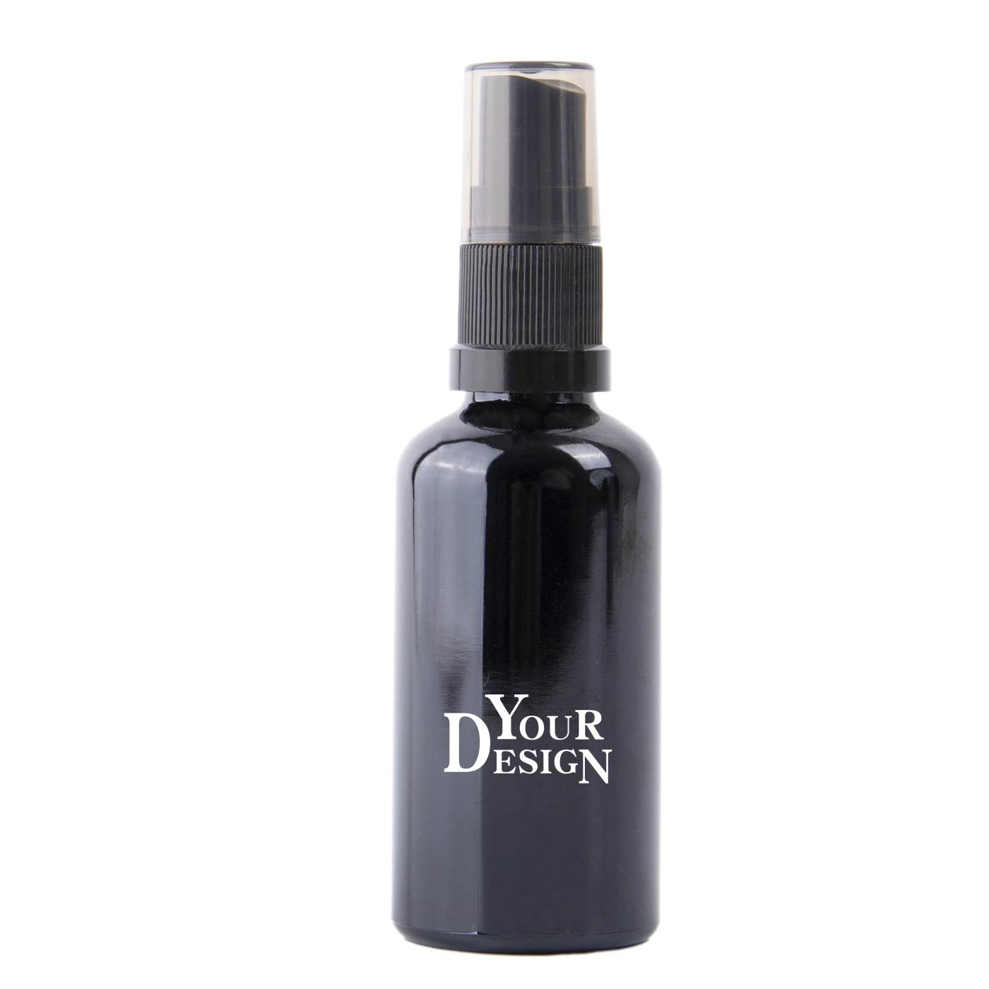 2 oz. Black Glass Spray Bottle1