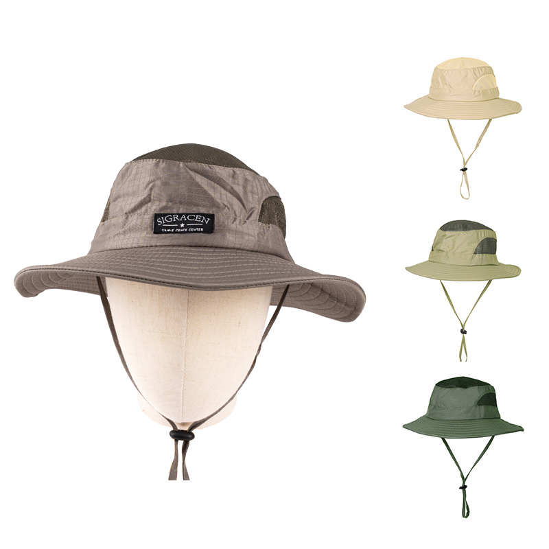 Mesh Fishing Boonie Hat With String