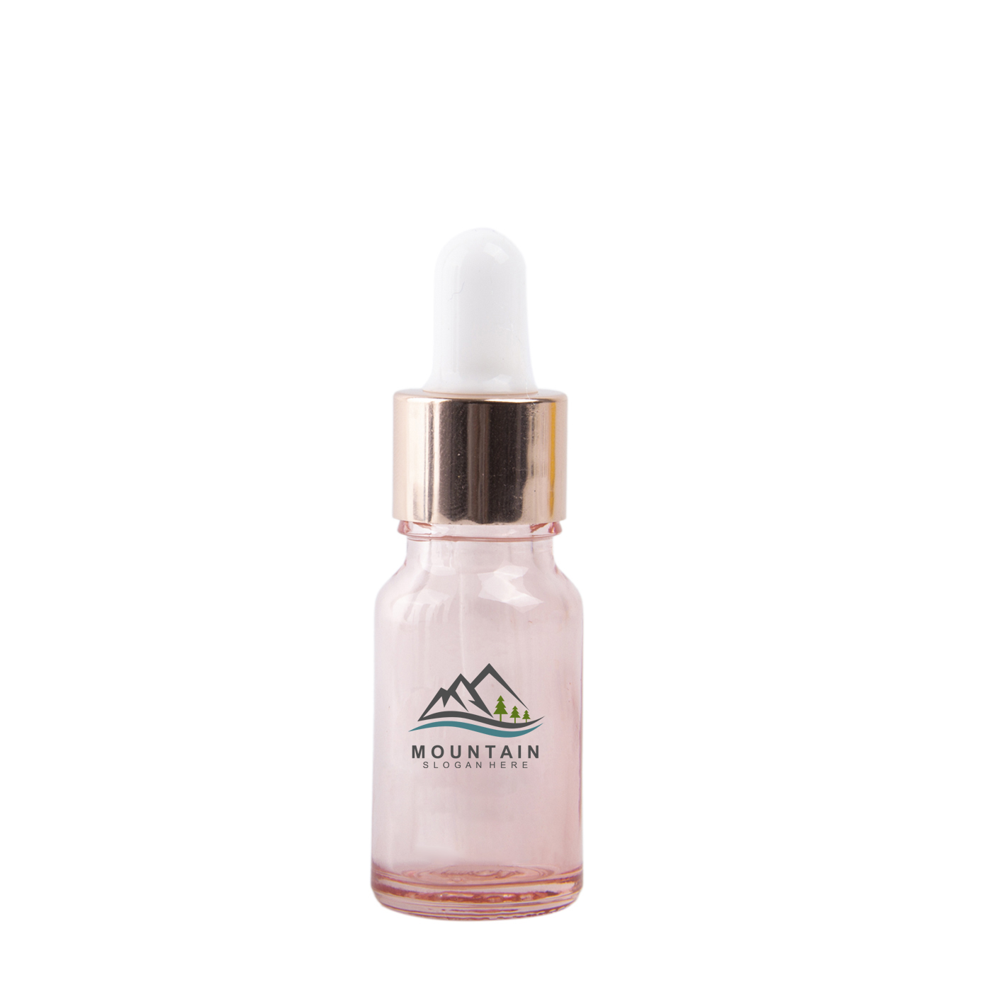 Small Rose Gold Glass Dropper Bottle