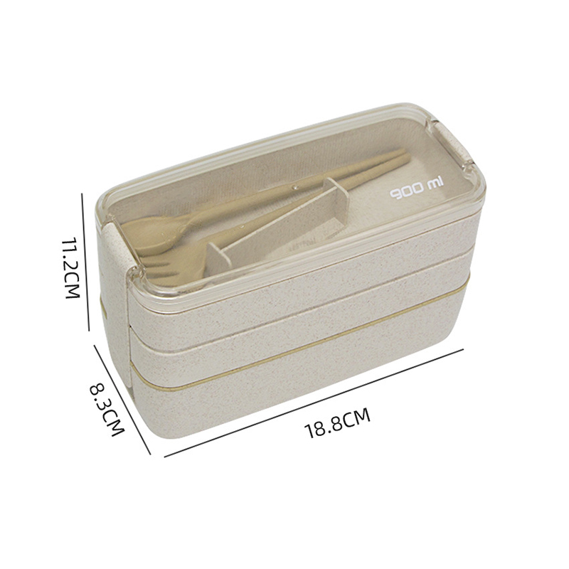 3 Layers Wheat Straw Bento Box3