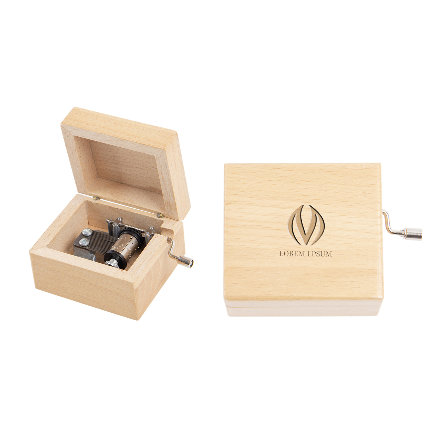 Wooden Hand Crank Music Box3