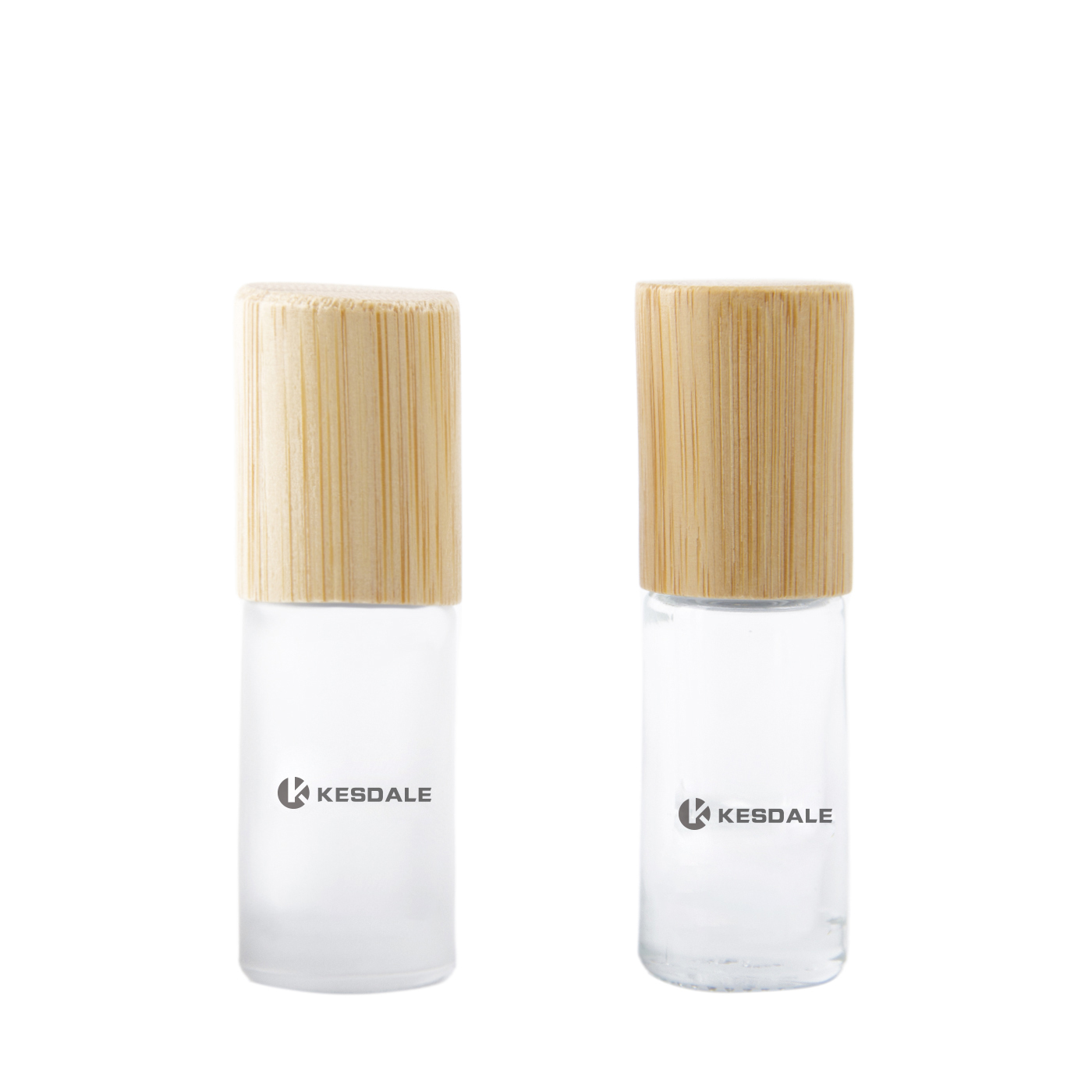 Glass Roll On Bottle With Bamboo lid
