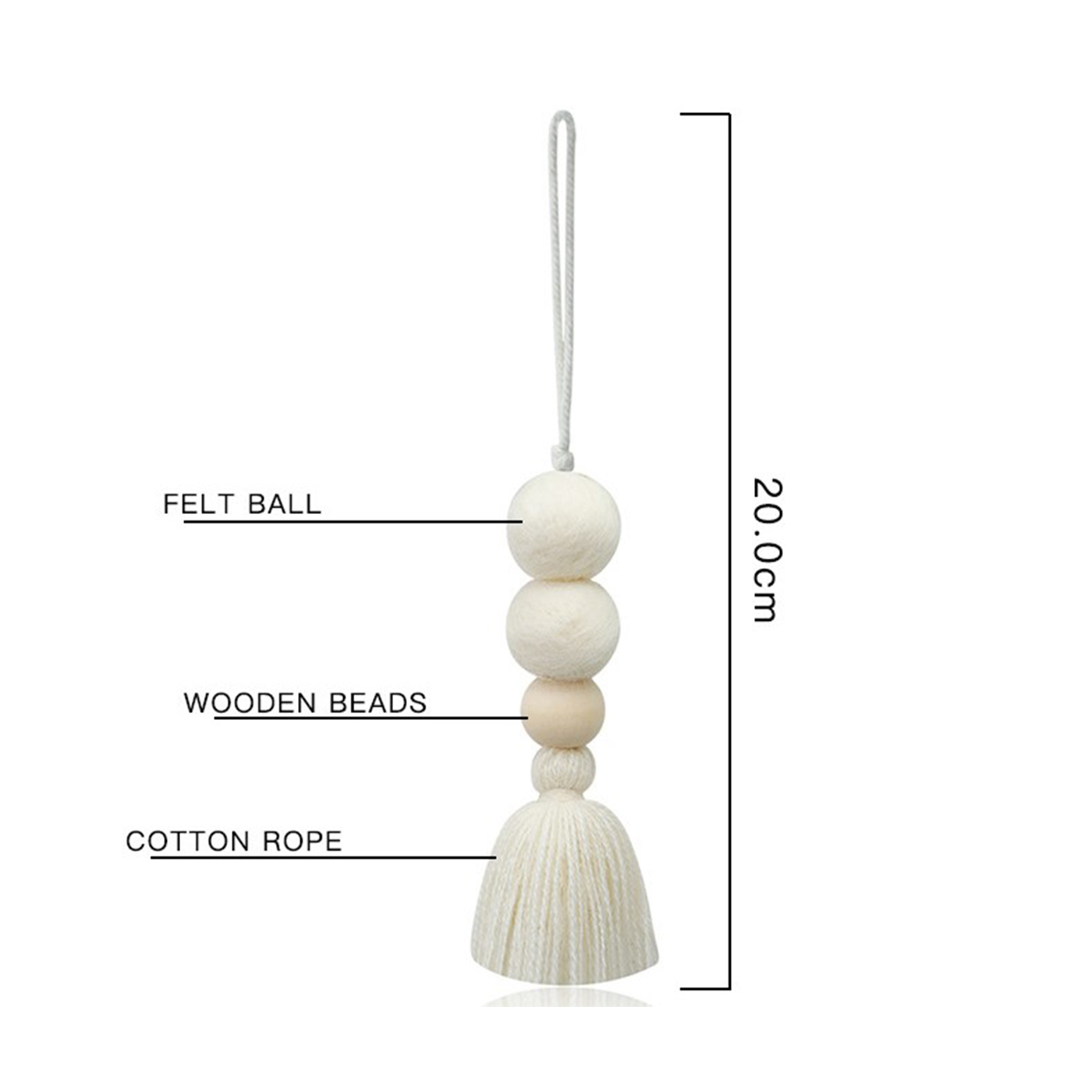 Car Essential Oil Tassel Diffuser With Felt Ball2