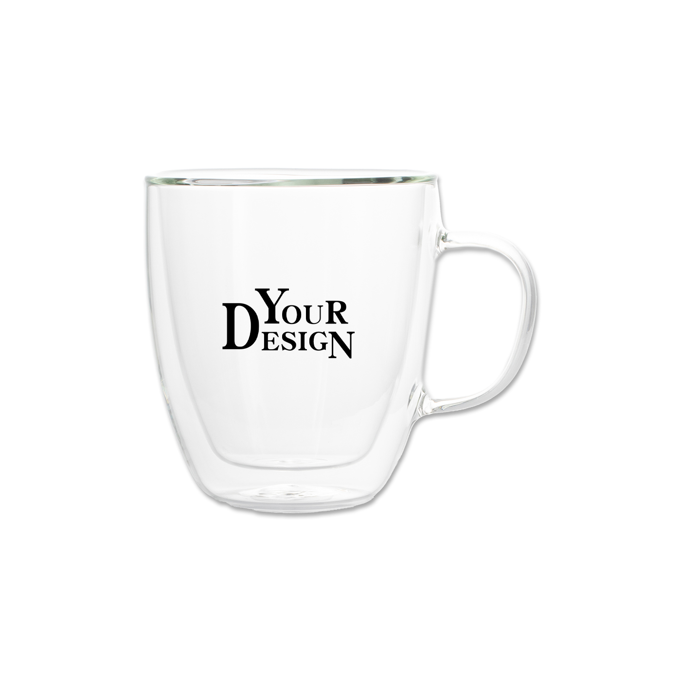 12 oz. Double Wall Glass Mug With Handle1