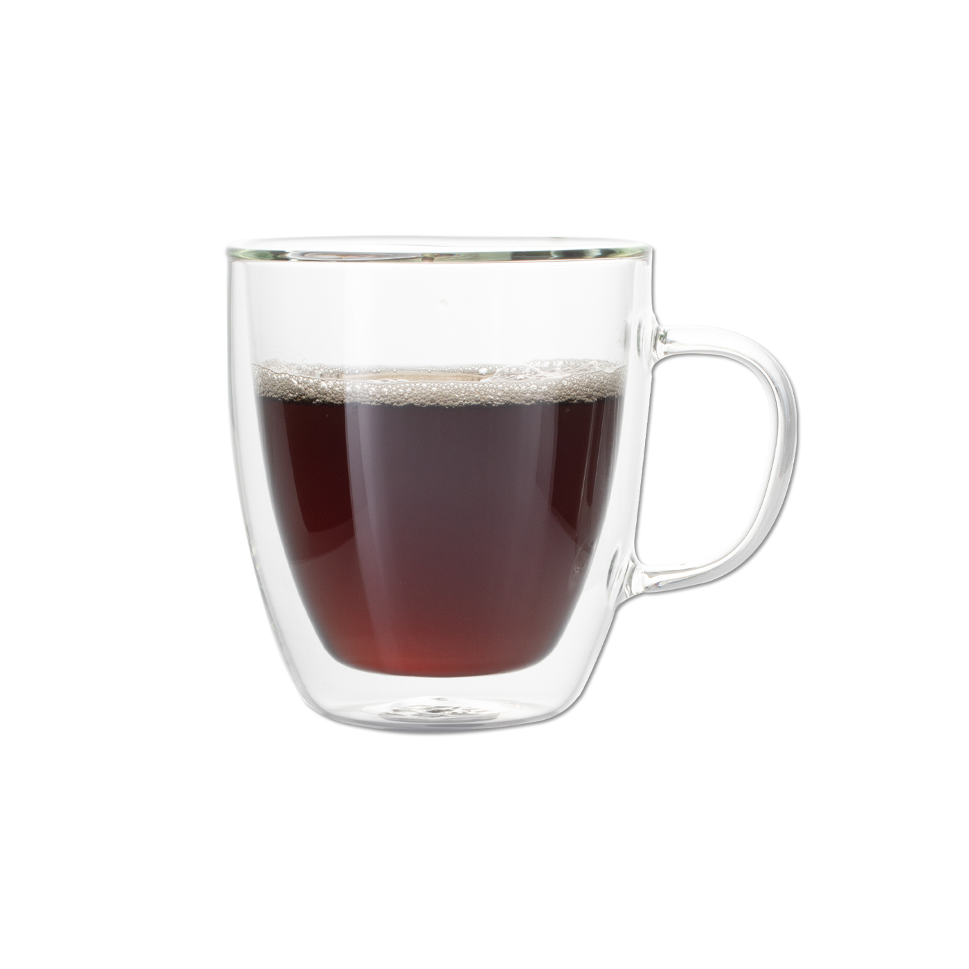 12 oz. Double Wall Glass Mug With Handle2