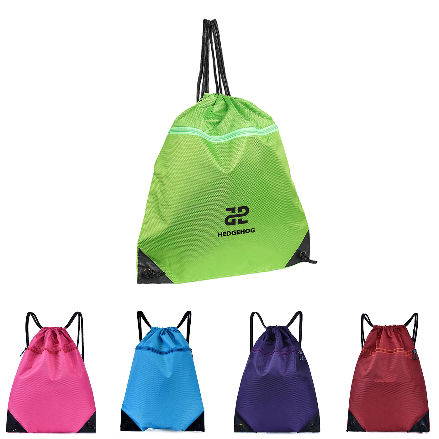Nylon Drawstring Backpack With Printing