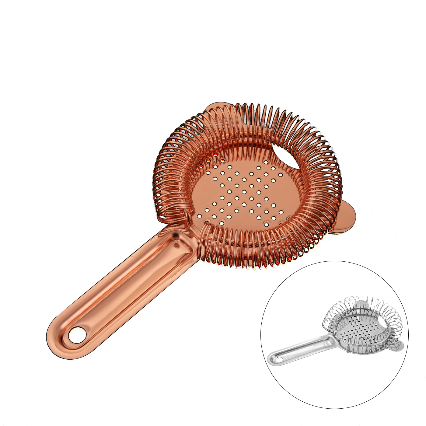 Copper Finished Hawthorne Cocktail Strainer HtPrem