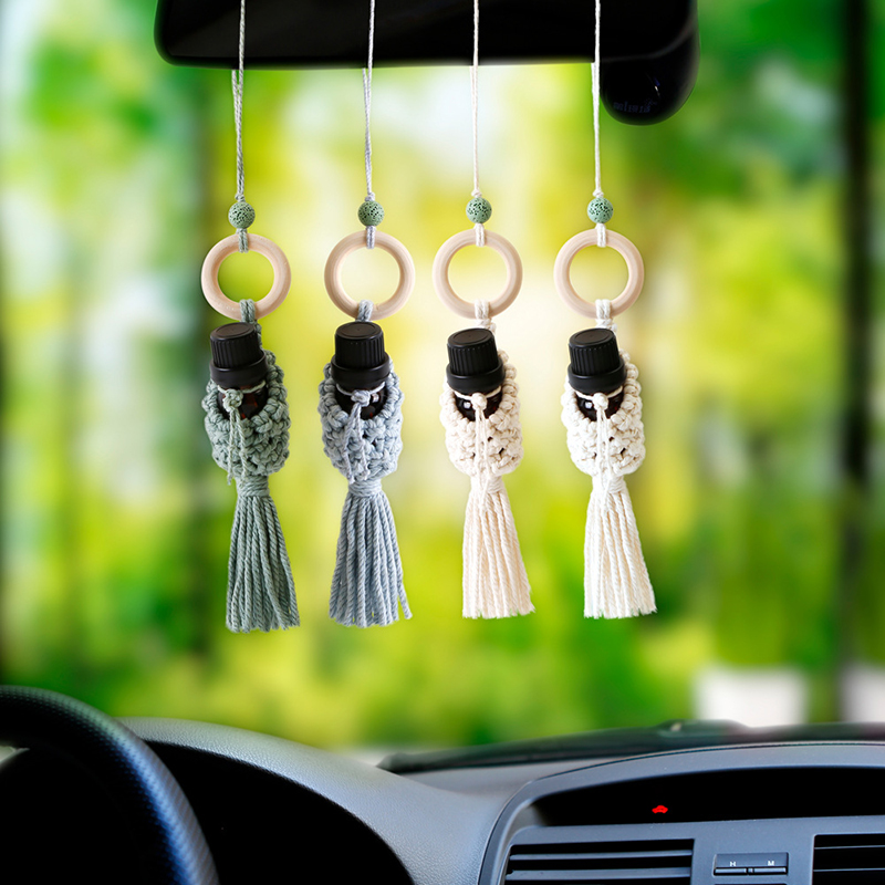 Car Diffuser Bottle Crochet Air Freshener2