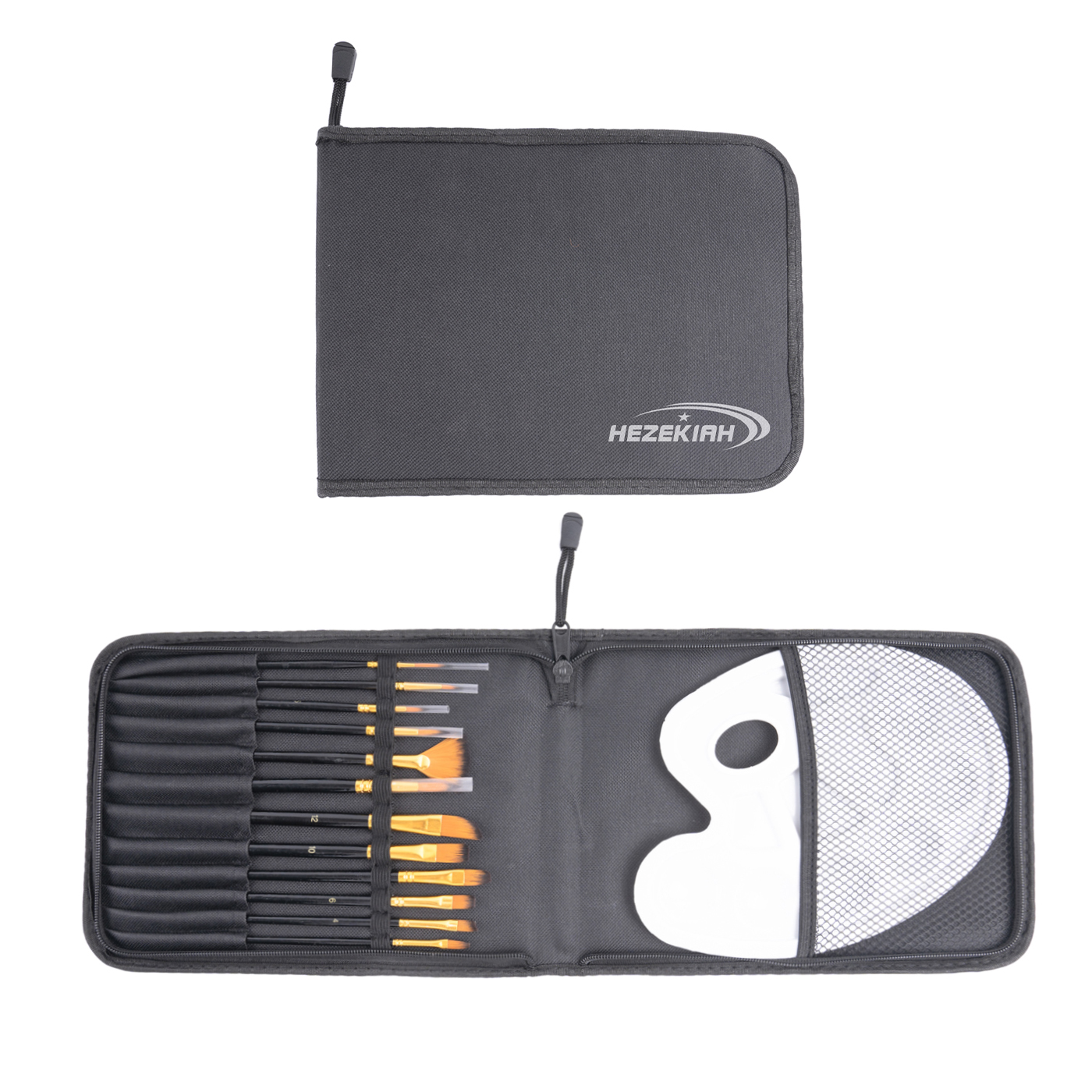 12Pcs Nylon Paint Brush Set With Bag