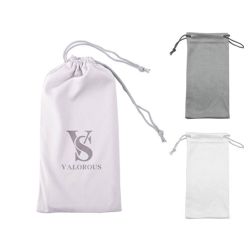 Custom Microfiber Suede Sunglasses Drawstring Pouch