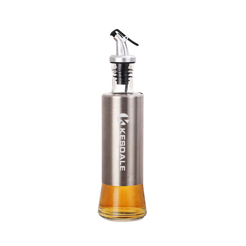 17oz. Stainless Steel Leak Proof Glass Oil Bottle1