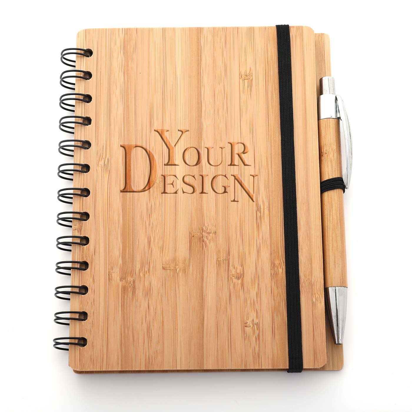 Bamboo Spiral Notebook With Ballpoint Pen1