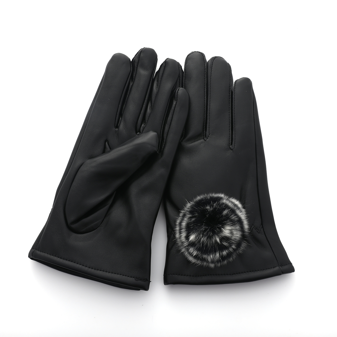 Touch Screen Warm Gloves With Pompom1