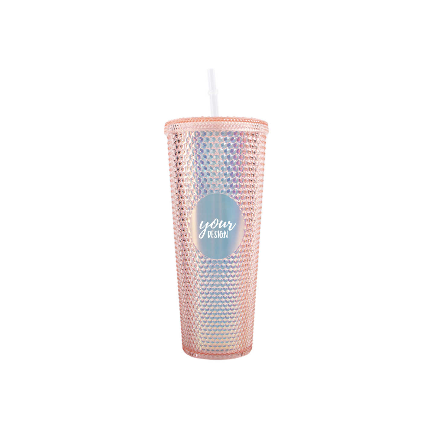 Studded Tumbler With Straw