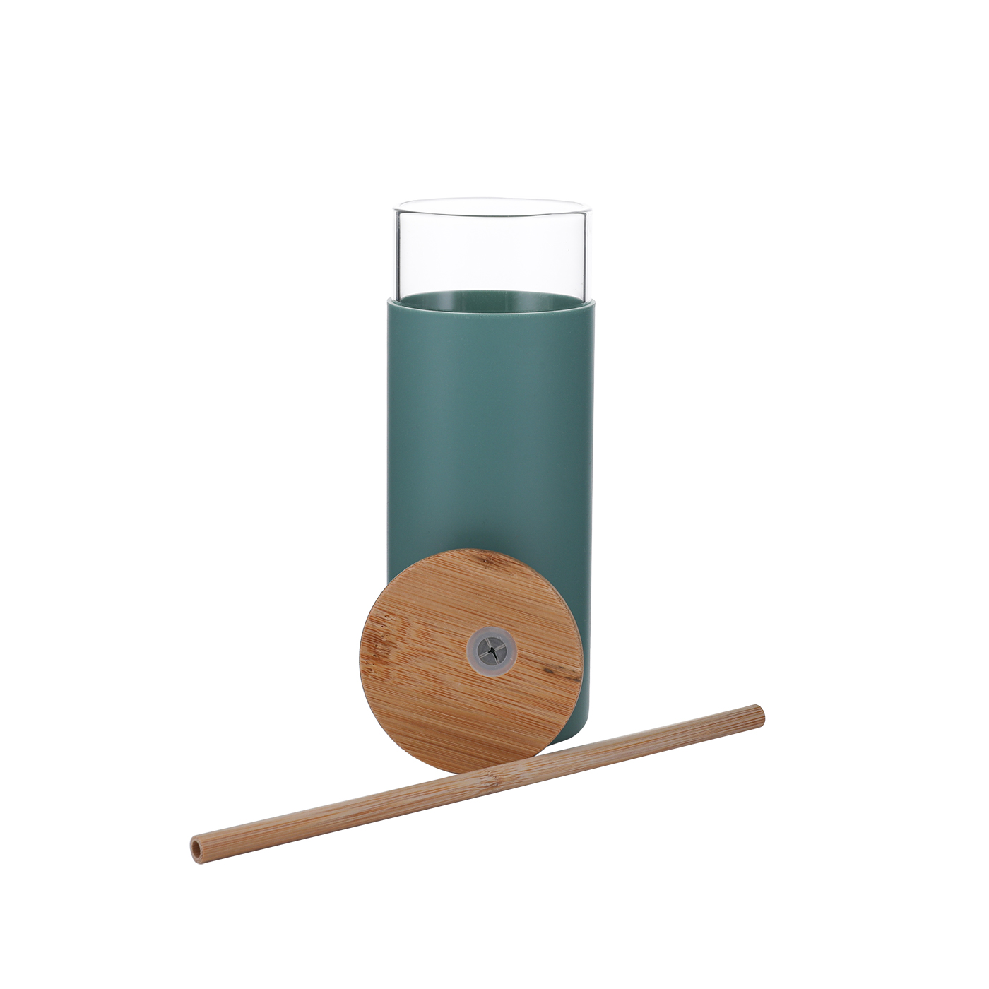 16 oz. Glass Tumbler With Sleeve And Bamboo Straw & Lid3