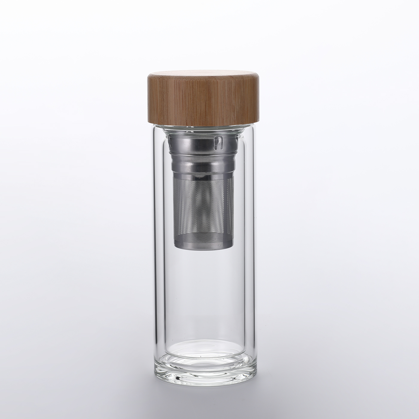 10 oz. Double-Layer Glass Tea Bottle With Bamboo Lid4