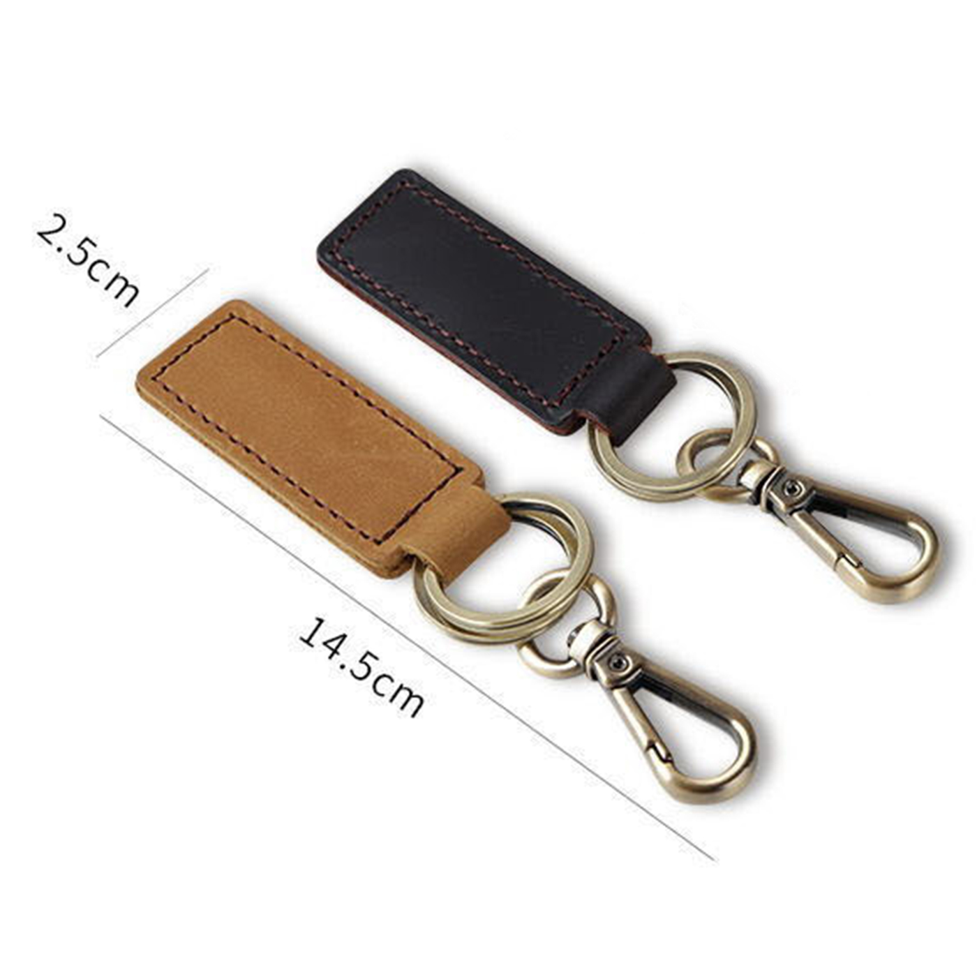 Personalized Cowhide Keychain3