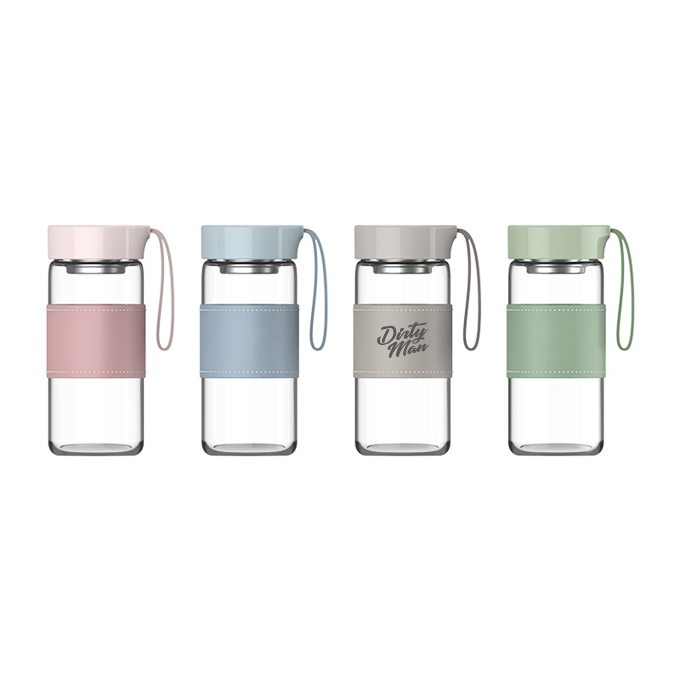 16 oz. Portable Borosilicate Wide Mouth Water Bottle