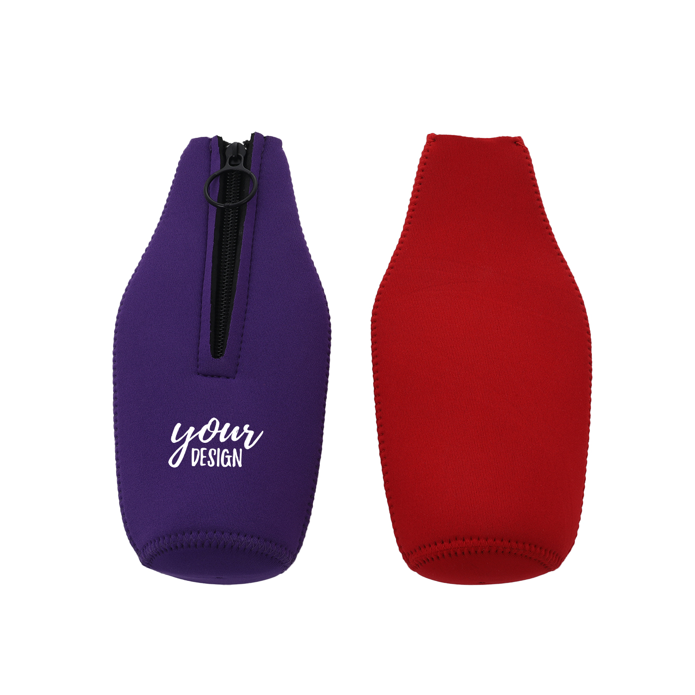 11 oz. Neoprene Beer Bottle Sleeve With Zipper2