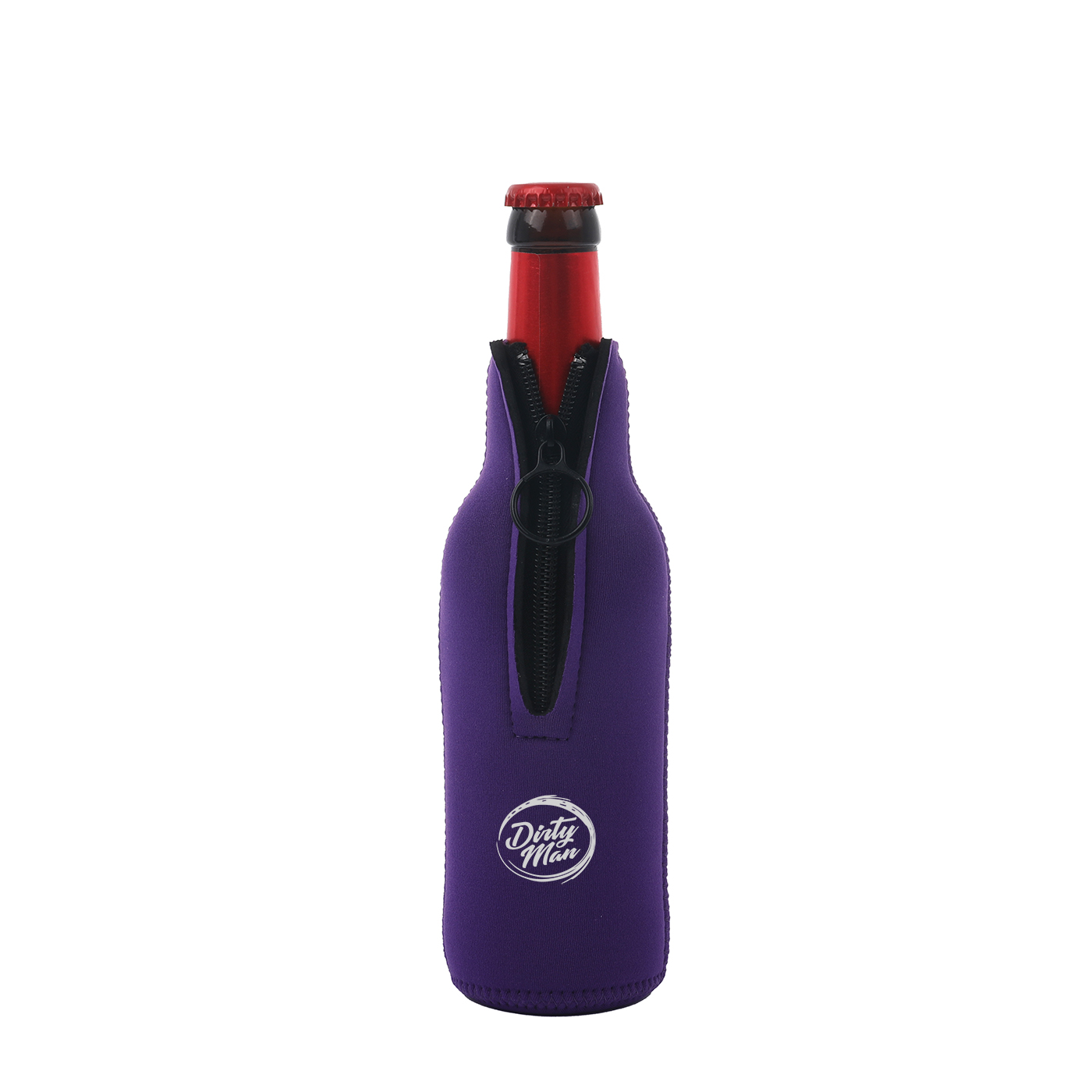 11 oz. Neoprene Beer Bottle Sleeve With Zipper