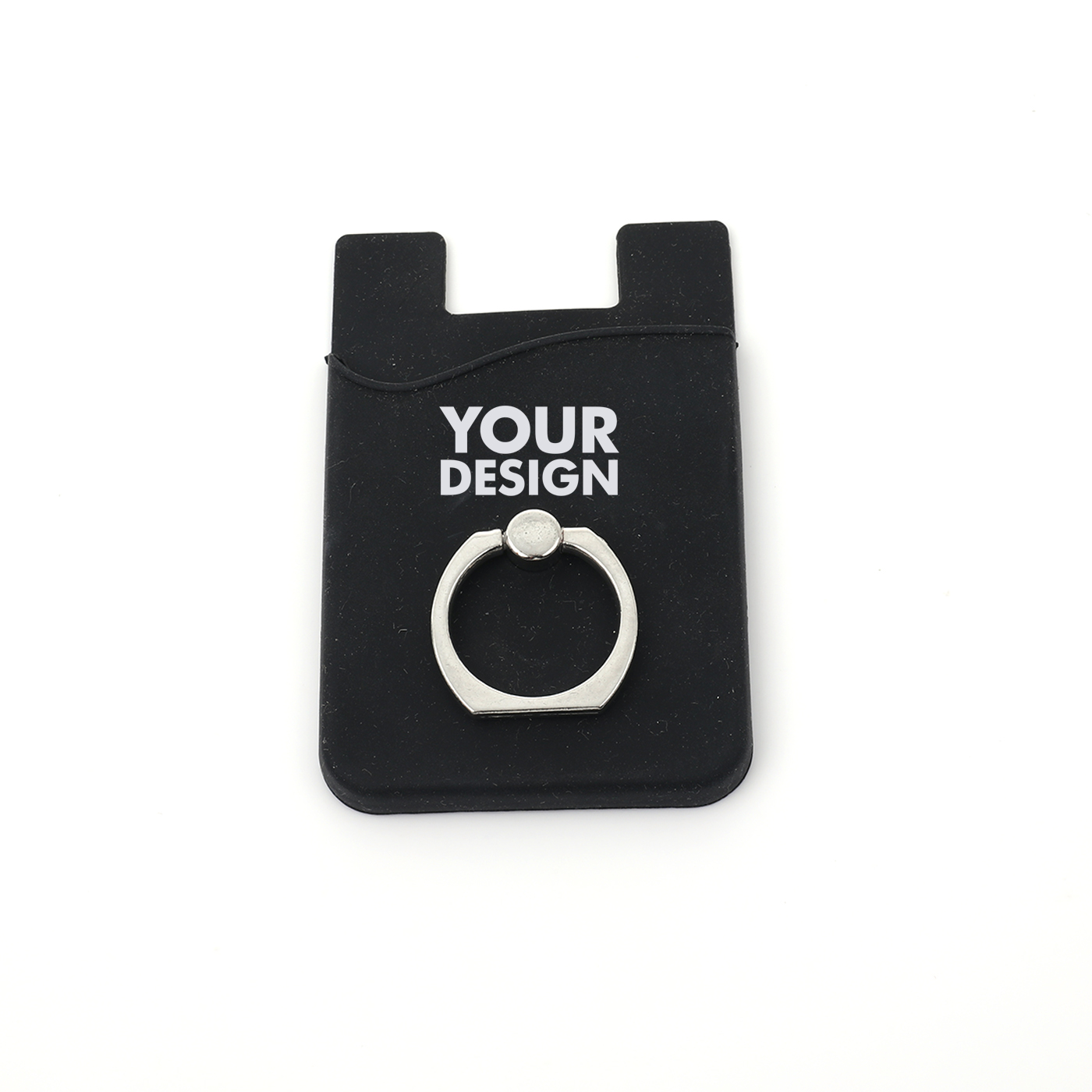Silicone Phone Card Holder With Ring Buckle1