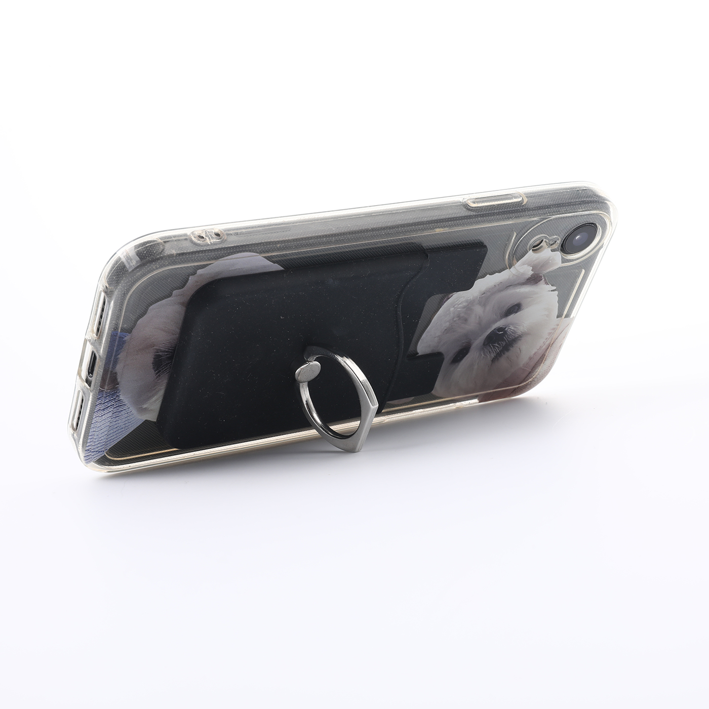 Silicone Phone Card Holder With Ring Buckle2