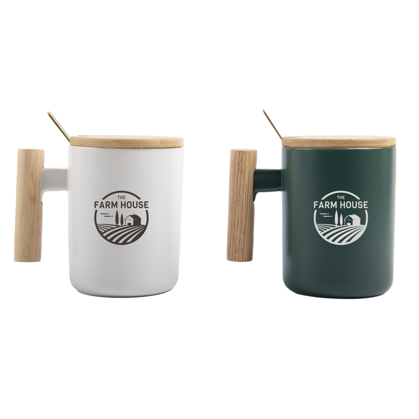 13 oz. Wood Handle Ceramic Mug1