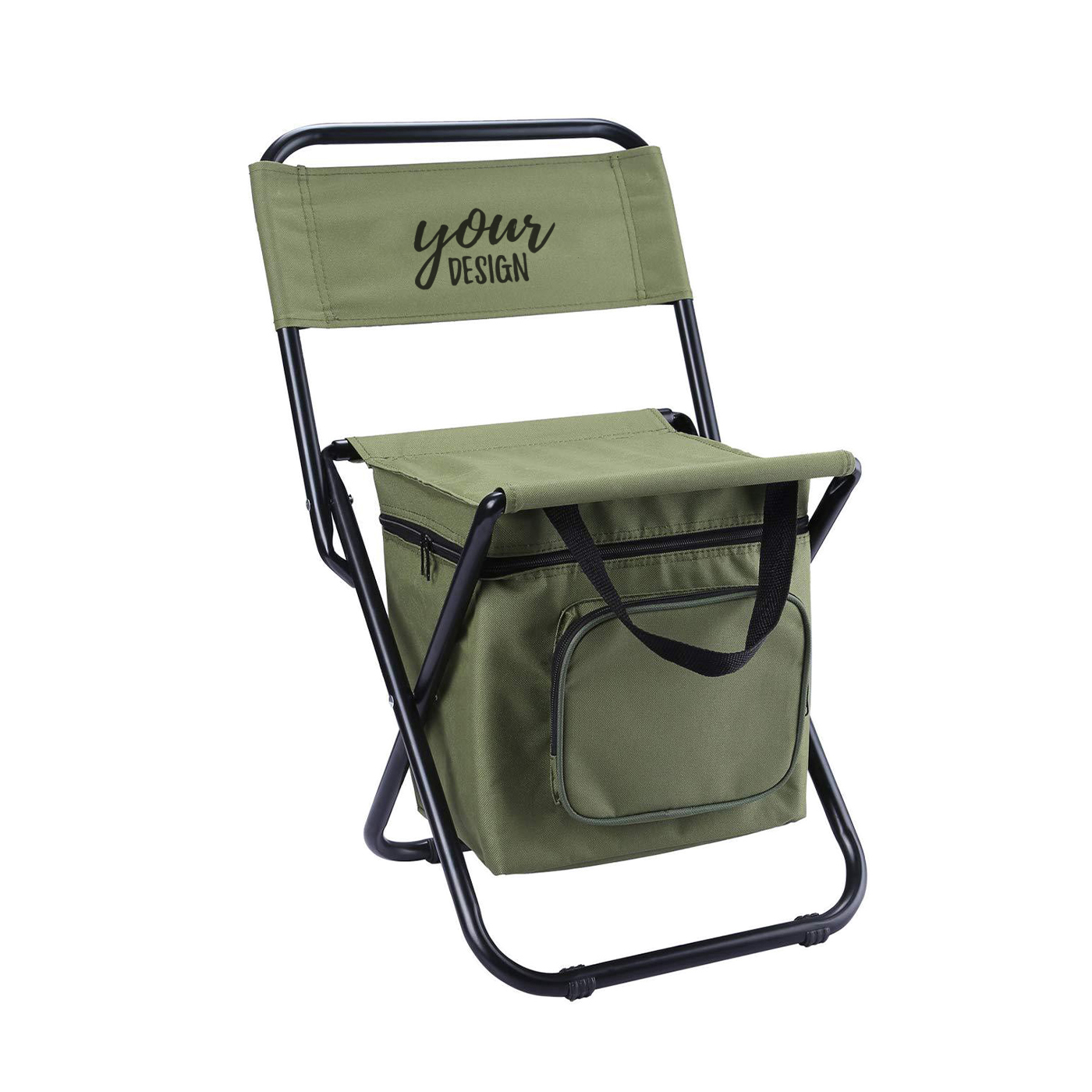Folding Stool Chair With Cooler Bag1
