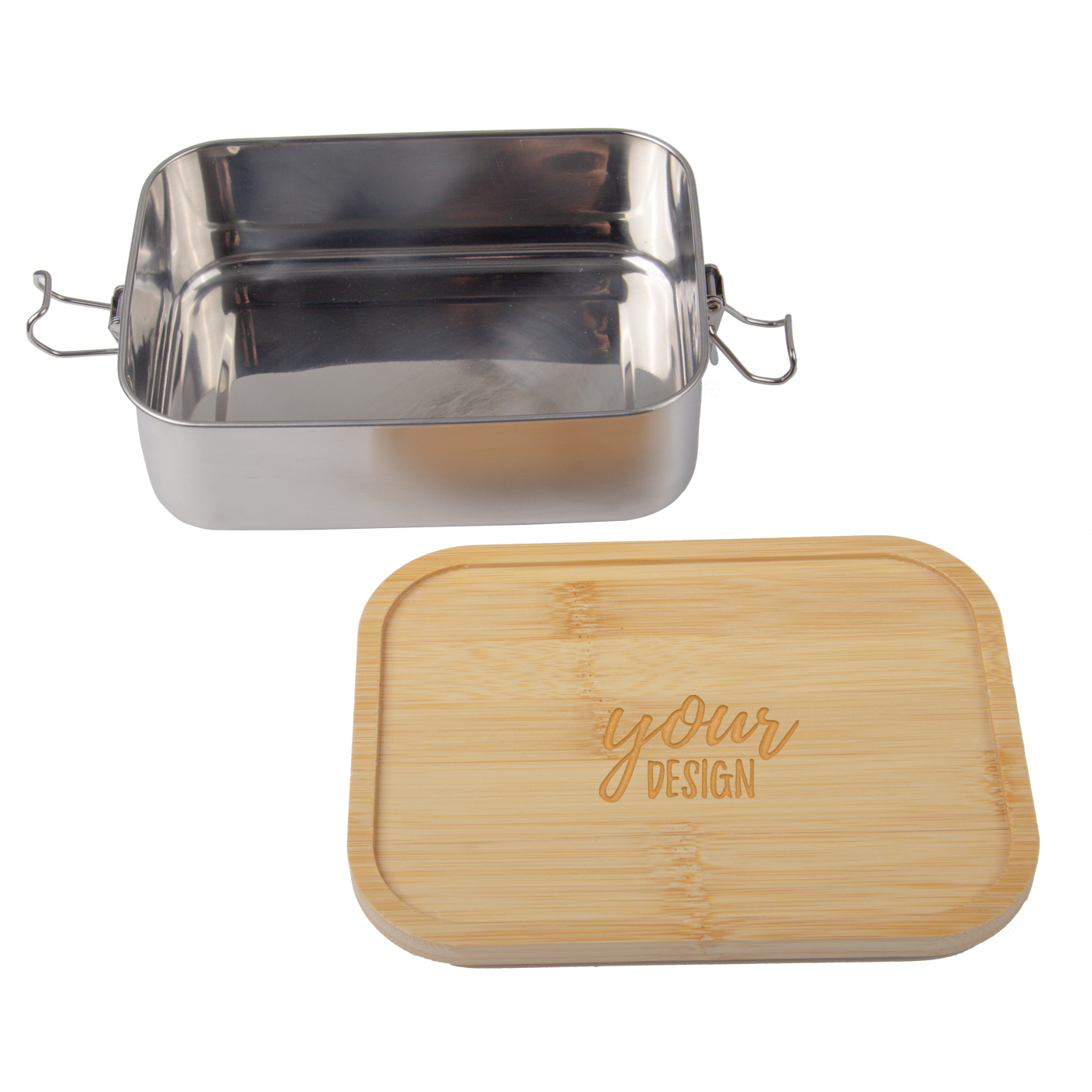 Stainless Steel Bento Box With Bamboo Lid1