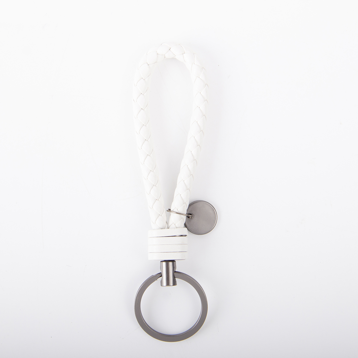 Unisex Braided Leather Rope Keychain3