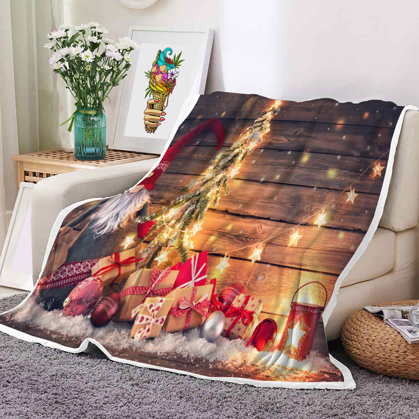 Digital Print Polyester Fleece Blanket1