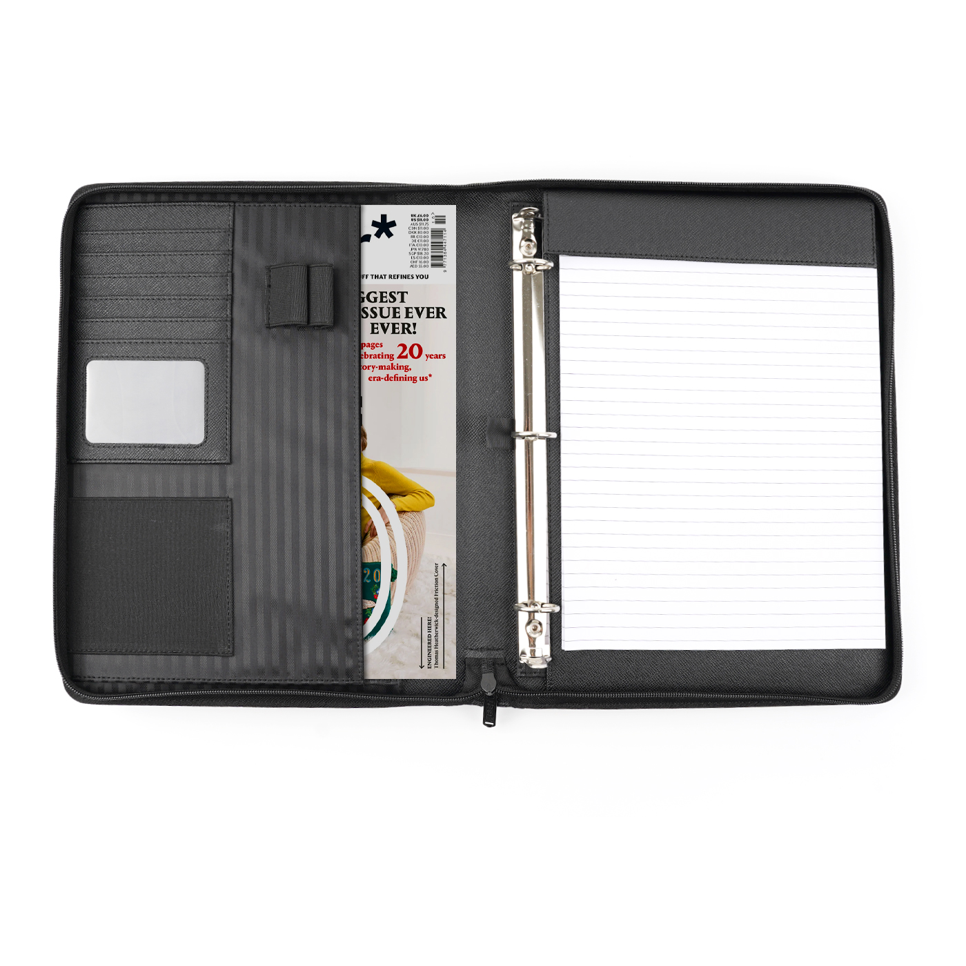 Custom Zippered Binder Padfolio With Notebook1