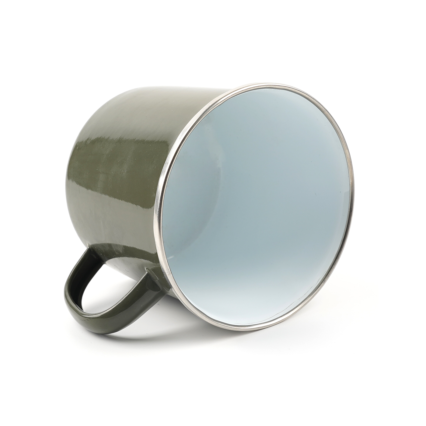 Custom 22 oz. Enamel Mug With Silver Rim3