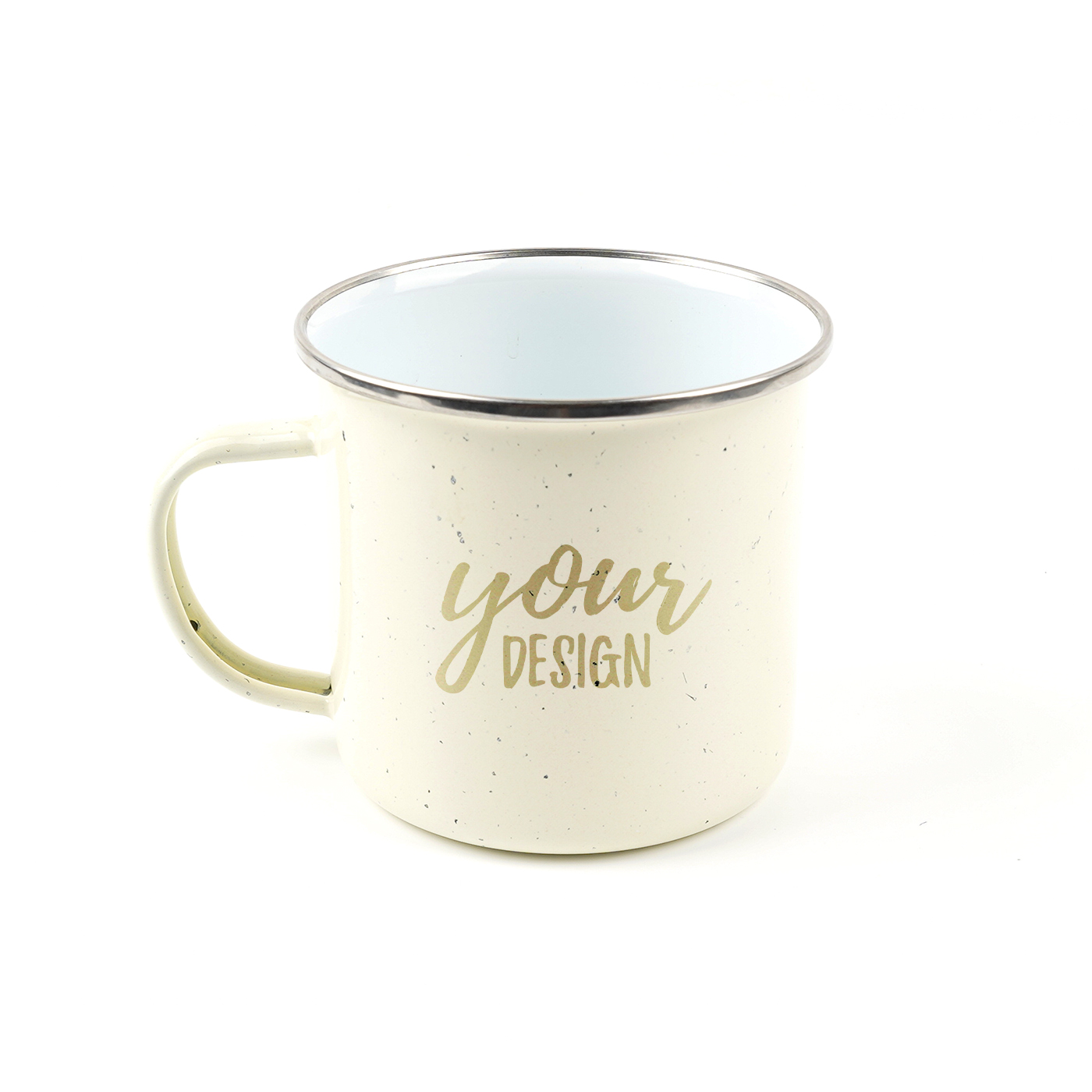 Colored 17 oz. Enamel Mug With Silver Rim1