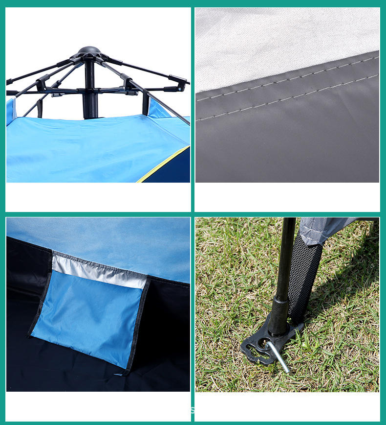2 Person Fully Automatic Camping Tent3