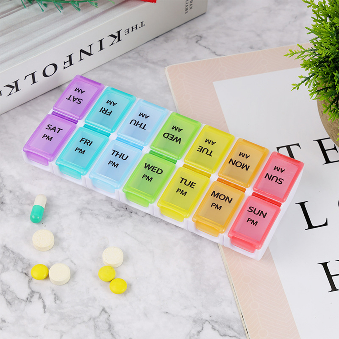 7 Day 14 Compartments Pill Organizer3