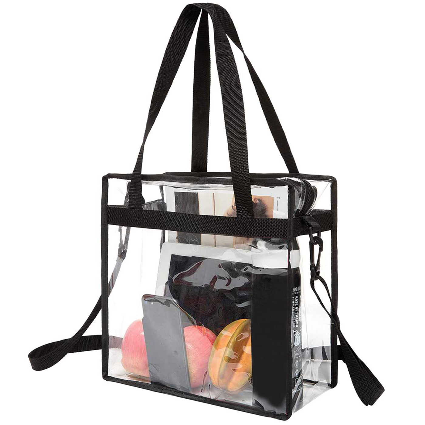 Clear Stadium Tote Bag With Shoulder Strap