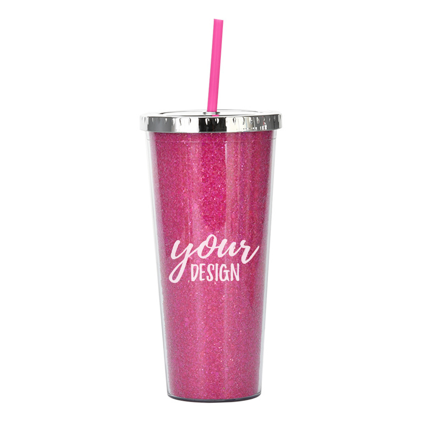 24 oz. Double Walled Glitter Tumbler1