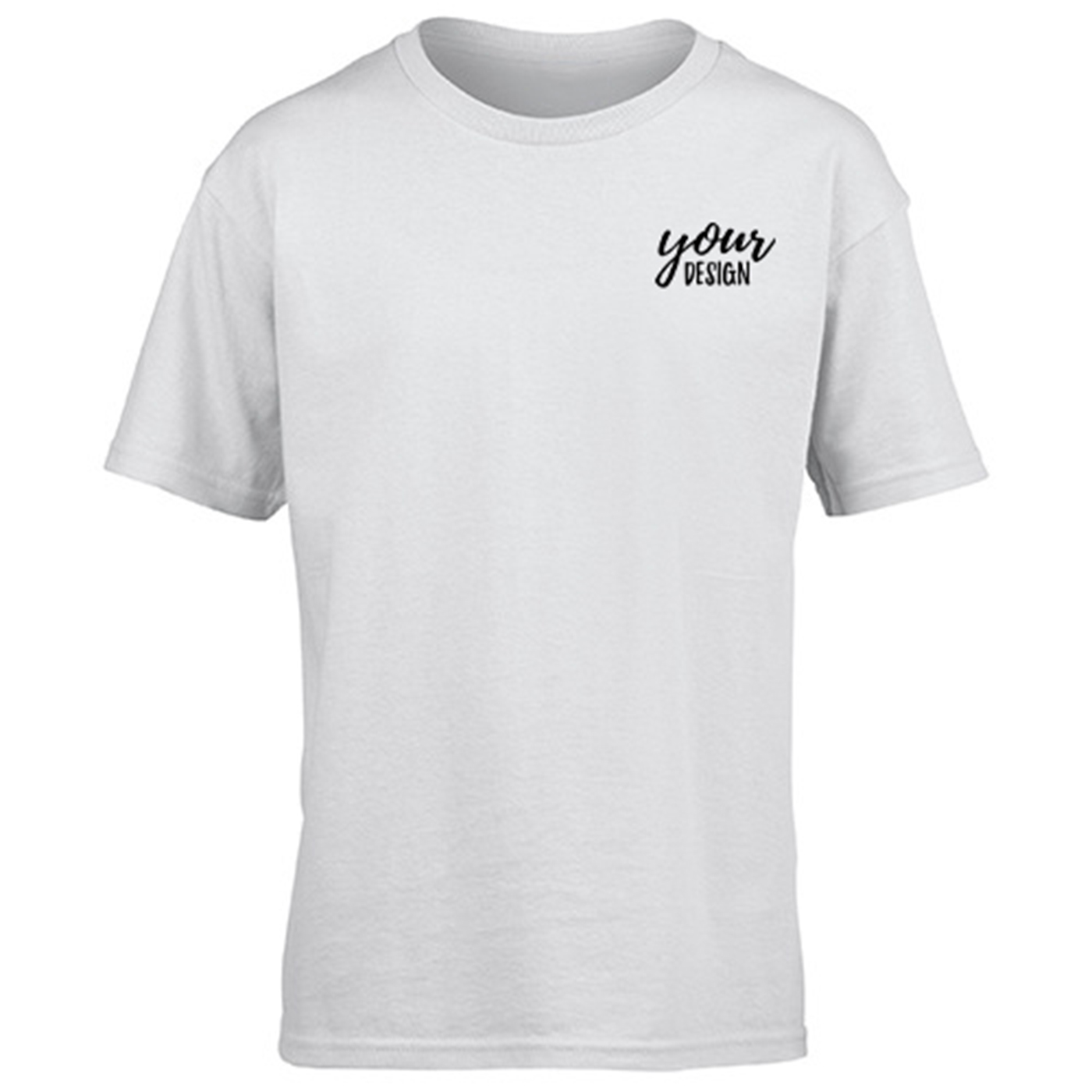 Youth White Short-Sleeved T-shirt1
