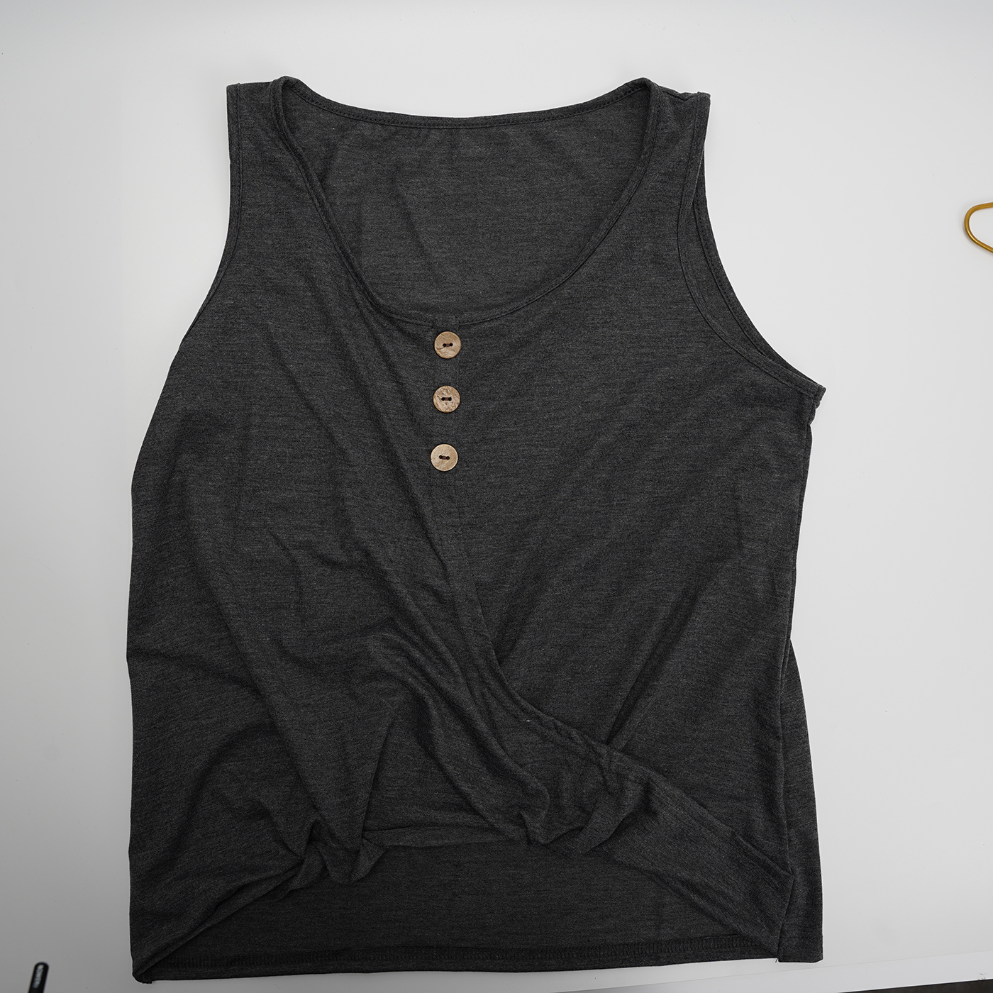 Women's Solid Color Twist Tank4