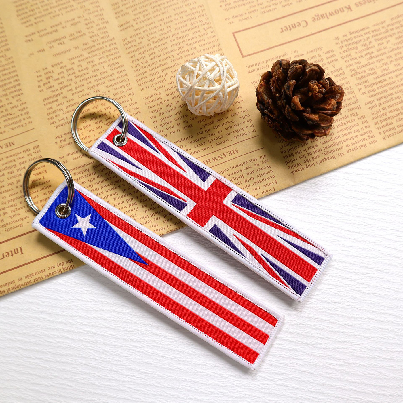 Custom Woven Label Keychain2