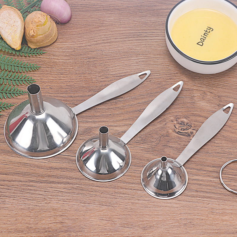 Stainless Steel Long Handled Funnel Set2